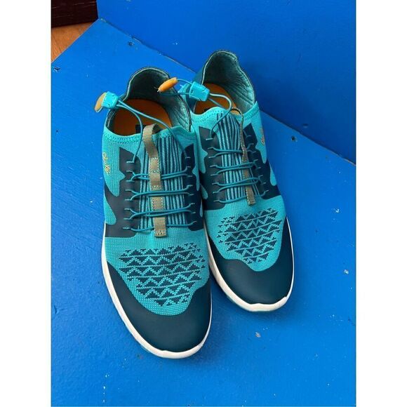 Olukai Miki Trainer Running Athletic Shoe Drop Heel Blue White Womens Size 9.5 - Picture 5 of 7